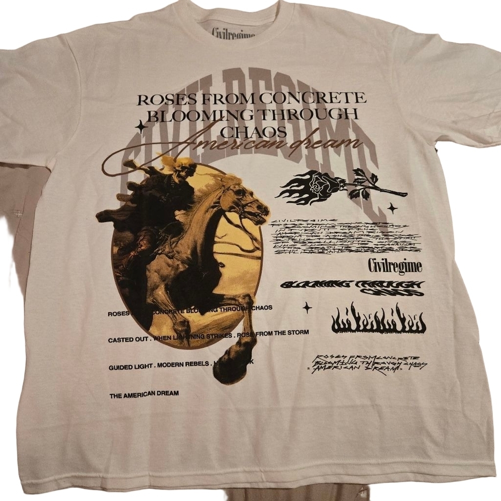 Civil Regime T Shirt Medium NWT